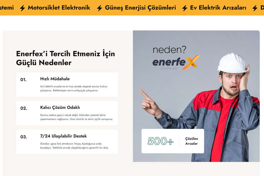 Enerfex Kurumsal Site Tasarımı