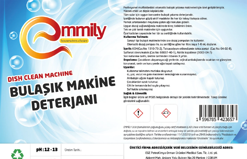 Emmily Bulaşık Makine Deterjanı