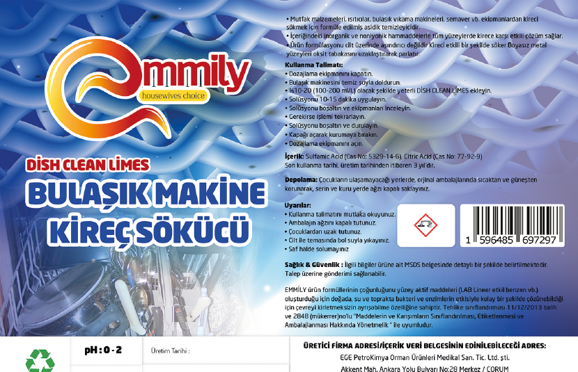 Emmily Bulaşık Makine Kireç Sökücü